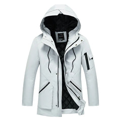 Thick Long Hooded Cotton Jacket for Youth