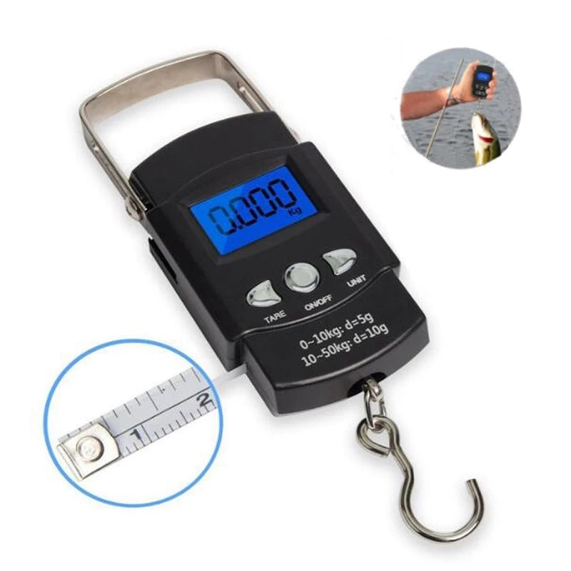 Electronic scale with tape measure