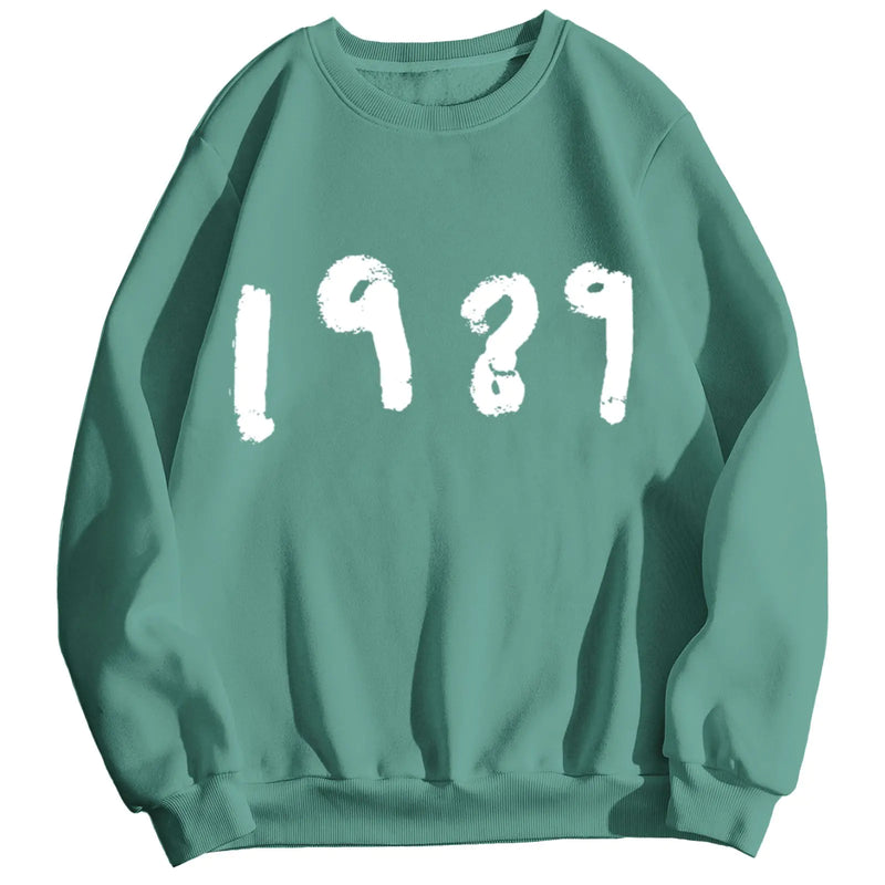 Casual Long Sleeve Loose Round Neck Sweater 1989