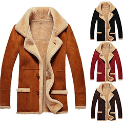 European And American Fur One Thick Coat Fleece Men's Jacket