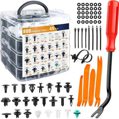 800PCS Car Bumper Repair Kit Boxed Universal Button