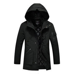 Thick Long Hooded Cotton Jacket for Youth