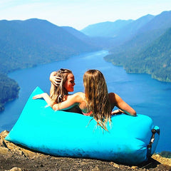 Outdoor Air Sofa Fast Inflatable Laybag Hangout Lounger Beach Air Bed Folding Sleeping Bag Lazy Sofa Lazy Air Sofa