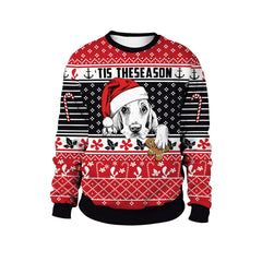 Women's Christmas Animal Print Round Neck Sweater