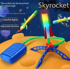Outdoor Foot-Powered Toy Rocket Launcher for Kids