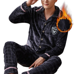 Mens Coral Fleece Sleepwear Pajamas