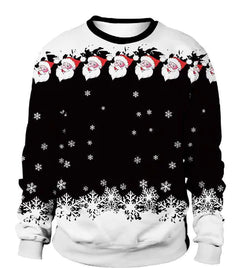 Women's Christmas Animal Print Round Neck Sweater