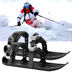 Mini Short Ski Skates for Snow Skis for Winter Shoes Skiboard Snowblade for New Winter Sport at Snow Resorts Adjustable Ski Boot