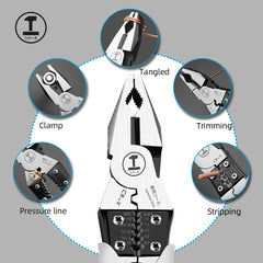 Greenery Multifunctional Universal Diagonal Pliers Needle Nose Pliers Hardware Tools Universal Wire Cutters Electrician