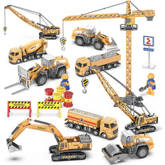 Large Engineering Bulldozer Crane Construction Truck Tower Designer for Boys Play Excavator Vehicles Cars Set Toys for Kids Gift