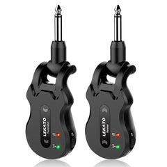 LEKATO WS-50 5.8Ghz Guitar Transmitter Receiver Wireless Guitar System Wireless Audio 4 Channels Transmission Range Micro USB