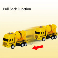 6PCS/Set Engineering Vehicle Cars Set Pull Back Construction Fire Truck Transportation Aviation Models Toys Kit Kids Mini Gifts