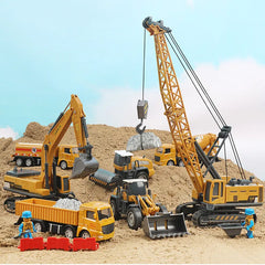 Large Engineering Bulldozer Crane Construction Truck Tower Designer for Boys Play Excavator Vehicles Cars Set Toys for Kids Gift