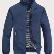 Plus Size Men's Windproof Jacket with Zipper Pocket