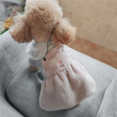 Plush Rabbit Dress for Spring, Autumn, and Winter