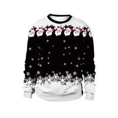 Women's Christmas Animal Print Round Neck Sweater