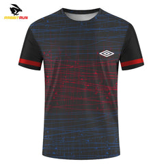 Men's T-shirts for Men Quick-Drying Tees Shirt Badminton Uniforms Table Tennis Clothing Printed T-shirt Boy Breathable Sport