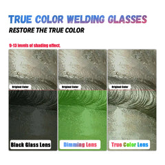 Automatic Welding Helmet Solar Variable Light Adjustment Mask True Color Auto Darkening Arc Weld Grind Protect Dimming Glasses