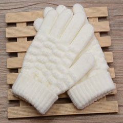 Men Women's Cashmere Knitted Winter Gloves Cashmere Knitted Women Autumn Winter Warm Thick Gloves Screen Skiing Gloves