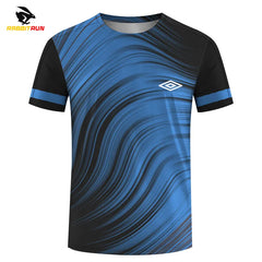 Men's T-shirts for Men Quick-Drying Tees Shirt Badminton Uniforms Table Tennis Clothing Printed T-shirt Boy Breathable Sport