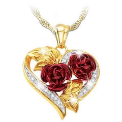 1/3pcs/Set of Rose Flower Jewelry Set for Women Luxury Rose Flower Necklace Earrings for Wedding Jewelry Valentine's Day Gifts