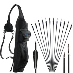 Huntingdoor Quiver Black Archery Box Hunting Bag Quiver for Arrows  Bow and Arrow Accessories with Free Gifts