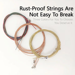 Guitar Strings Acoustic Guitar Brass Strings Folk Guitar Steel Strings Set Phosphor Bronze Musical Instrument Accessories 6Pcs/S