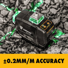 DEKO DKLL12 Series Laser Level Professional Construction Tools 12 Lines Green Self-leveling 360 4D Powerful Measuring Tripod