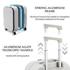 Mixi Patent Design Aluminum Frame Suitcase Carry On Rolling Luggage Beautiful Boarding Cabin 18 20 24 Inch M9260