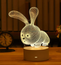 Romantic Love 3D Acrylic Led Night Lamp for Home Decor Children Night Light Birthday Christmas Gift Valentine's Day Bedside Lamp