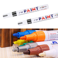 1pcs White Waterproof Cars Wheel Tire Oily Mark Pen Auto Rubber Tyre Paint Pen CD Metal Permanent Paint Marker Graffiti Touch Up