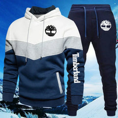 Men's Winter Outdoor Sports Hoodie Set Sweatshirt+Pants 2 Piece Luxury Sportswear Men's Outdoor Luxury Clothing Skiing