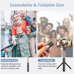 New Bluetooth Selfie Stick Mobile Phone Holder Retractable Portable Multifunctional Mini Tripod With Wireless Remote Shutter