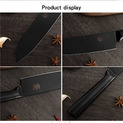 Kichen Knife Set of 4 - Stainless Steel Chef Santoku Utility Chopping Boning Cleaver Knives Meat Fruit Vegetable Household Tools