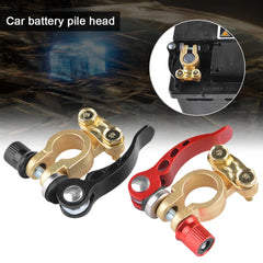 1 Pair Automotive Car Top Post Battery Terminals Wire Cable Clamp Terminal Connectors For 12V 24V UTV Boat Race Car Accessories