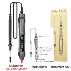 Smart Digital Multimeter 6000 Counts Non Contact High Precision Voltage Detector Pen Auto Range Capacitance OHm NCV Tester