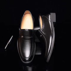 Leather Men Formal Shoes Luxury Brand Men's Loafers Dress Moccasins Breathable Slip on Black Driving Shoes Plus Size 38-44