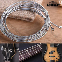 1Set Bass Strings Steel Cord for 4 Strings Electric Bass Guitar Parts Accessories