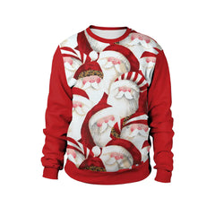 Women's Christmas Animal Print Round Neck Sweater