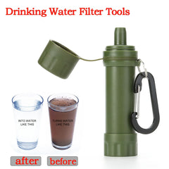 Outdoor Drinking Water Filtration Purifier Emergency Life Portable Survival Straw Water Filter Fishing Climbing Travel Camping