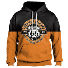 2023 New Style Route 66 Men's Hoodie Sweatshirt 3D Digital Print Hoodie Pullover Fashion Hoodie Casual Sportswear