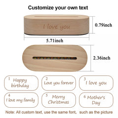 Personalized 3D Photo Lamp Custom Photo And Text Customized Valentine's Day Wedding Anniversary Birthday 3D Night Light Gifts