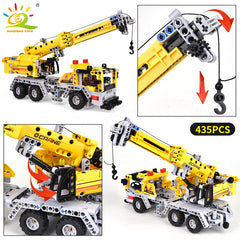 HUIQIBAO Engineering Truck Tech Building Block City Construction Toy For Children Boy Adults Excavator Bulldozer Crane Car Brick