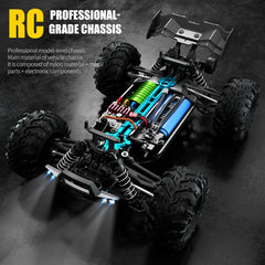 Rc Car Off Road 4x4 High Speed 75KM/H Remote Control Car With LED Headlight Brushless 4WD 1/16 Monster Truck Toys For Boys Gift