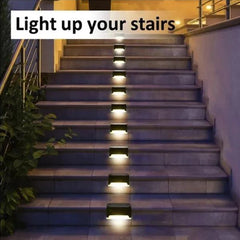 Solar Deck Lights 16 Pack Outdoor Step Lights Waterproof Led Solar Lights for Railing Stairs Step Fence Yard Patio and Pathway