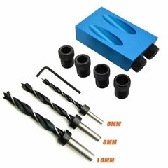 Pocket Hole Screw Jig 15 Degrees Dowel Drill Joinery Kit Carpenters Wood Woodwork Guides Joint Angle Locator Tool