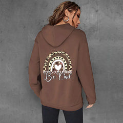 Be Kind Letter Print Hooded Women's Brushed Hoody