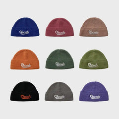Embroidered Letters Knitted Hat for Women