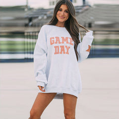 Women's Casual Loose Letter Print Pullover Sweater