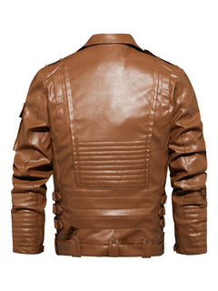 Motorcycle Leather Jacket, Punk Style PU Jacket